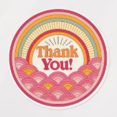 Retro Sunset Dank u Sticker Blad (Design 1)