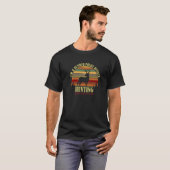 Retro Sunset Deer Retired POLICE OFFICER New Job H T-shirt (Voorkant volledig)