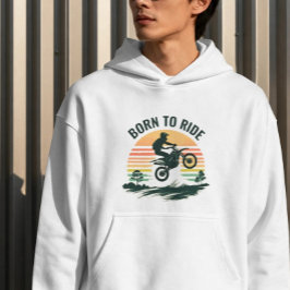 Retro Sunset Dirt Bike Ruiter Sweatshirt voor Moto