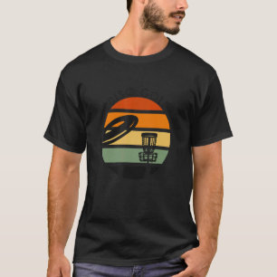 Retro Sunset Disk Golf Frisbee Golfer T-shirt