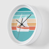 Retro Sunset Distressed Effect + Zeilboot (Hoek)