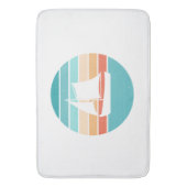 Retro Sunset Distressed Effect + Zeilboot Badmat (Voorkant Verticaal)