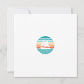 Retro Sunset Distressed Effect + Zeilboot Kaart (Achterkant)