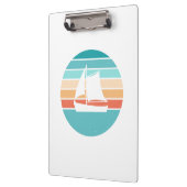 Retro Sunset Distressed Effect + Zeilboot Klembord (Links)