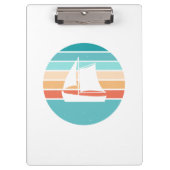 Retro Sunset Distressed Effect + Zeilboot Klembord (Voorkant)