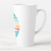 Retro Sunset Distressed Effect + Zeilboot Latte Mok (Rechts)