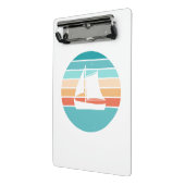 Retro Sunset Distressed Effect + Zeilboot Mini Klembord (Angled2)