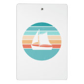 Retro Sunset Distressed Effect + Zeilboot Mini Klembord (Achterkant)