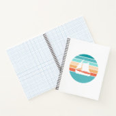 Retro Sunset Distressed Effect + Zeilboot Notitieboek (Binnen)