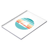 Retro Sunset Distressed Effect + Zeilboot Notitieboek (Linkerzijde)