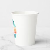 Retro Sunset Distressed Effect + Zeilboot Papieren Bekers (Links)