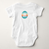 Retro Sunset Distressed Effect + Zeilboot Romper (Achterkant)