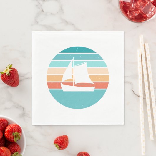 Retro Sunset Distressed Effect + Zeilboot Servet (Insitu)