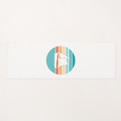 Retro Sunset Distressed Effect + Zeilboot Yogamat (Voorkant (horizontaal))