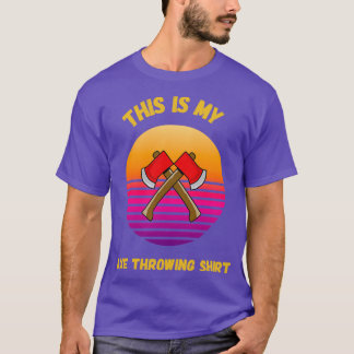 Retro Sunset Dit is mijn Ax Throwing ShirtFunny We T-shirt