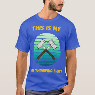 Retro Sunset Dit is mijn Ax Throwing ShirtFunny We T-shirt