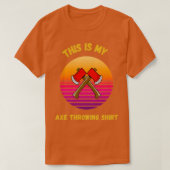 Retro Sunset Dit is mijn Ax Throwing ShirtFunny We T-shirt (Design voorkant)