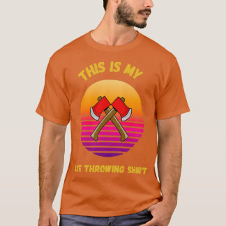 Retro Sunset Dit is mijn Ax Throwing ShirtFunny We T-shirt