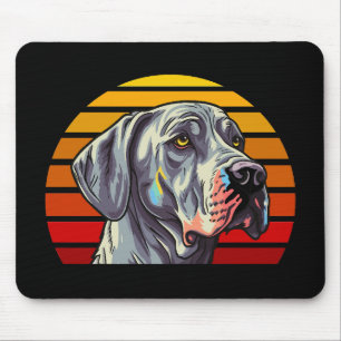 Retro Sunset Dog Argentijnse groot formaat Muismat