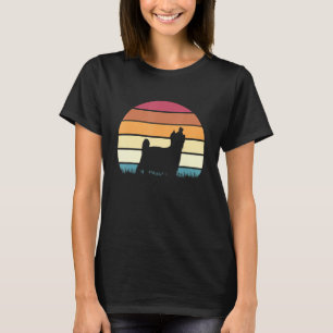 Retro  Sunset Dog Pet Yorkshire Terrier T-shirt