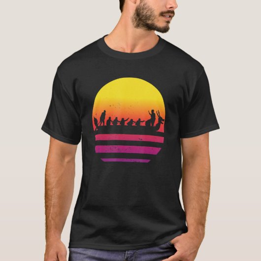 Retro Sunset Dragon Boat T-shirt (Voorkant)