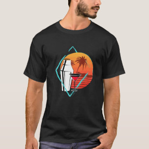 Retro Sunset Drink Bartender Barhold Barman Cockta T-shirt