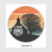 Retro Sunset Een Sterke Ziel Sticker (Vel)
