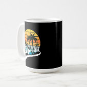 Retro Sunset en palm Trees California Mok (Voorkant links)