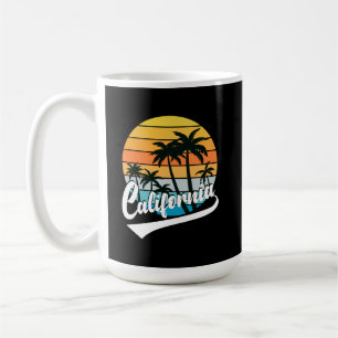 Retro Sunset en palm Trees California Mok