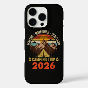 Retro Sunset Familie Camping Trip 2026 iPhone 16 Pro Hoesje