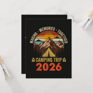 Retro Sunset Familie Camping Trip 2026 Kaart