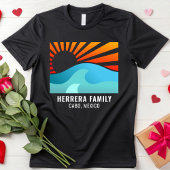 Retro Sunset Familie Vakantie Reünie Strand Zomer T-shirt
