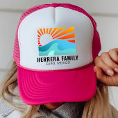 Retro Sunset Familie Vakantie Reünie Strand Zomer Trucker Pet
