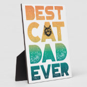 Retro  Sunset Fathers Day Best Cat Dad ever Fotoplaat (Zijkant)
