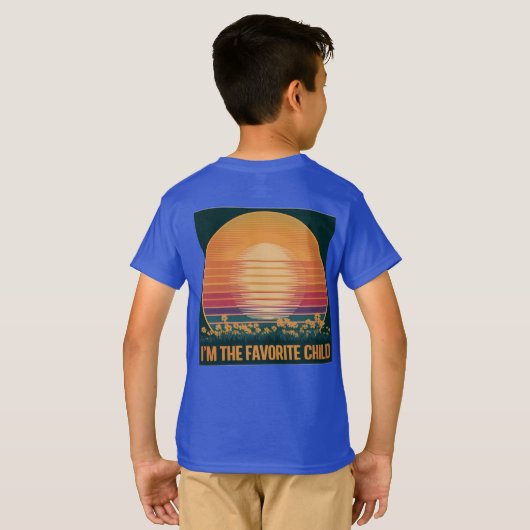 Retro Sunset Favoriete kind T-shirt (Achterkant volledig)