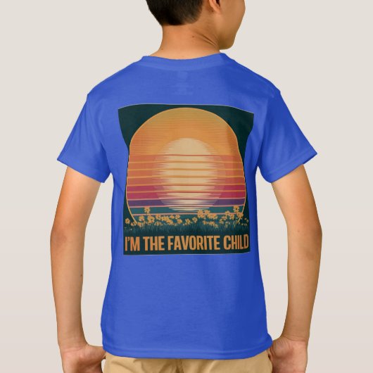 Retro Sunset Favoriete kind T-shirt (Achterkant)