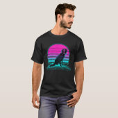  Retro Sunset Flat Coated Retriever T-shirt (Voorkant volledig)