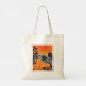 Retro Sunset Forest Landschap Abstract Tote Bag (Achterkant)