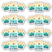 Retro Sunset Foto Moederdag Best Cat Mam Ever Sticker (Voorkant)