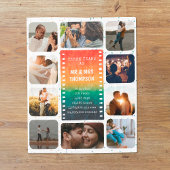 Retro Sunset Foto van meneer en mevrouw 3e Jubileu Fleece Deken