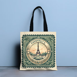 Retro Sunset Franse Eiffeltoren Parijs Frankrijk Tote Bag
