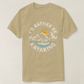 Retro Sunset Funny I'd Rather Be Kayaking  T-shirt (Design voorkant)