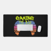 Retro Sunset Gaming Controller Kunst Gamer Citaat Bureaumat (Keyboard & Muis)