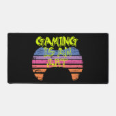 Retro Sunset Gaming Controller Kunst Gamer Citaat Bureaumat (Voorkant)