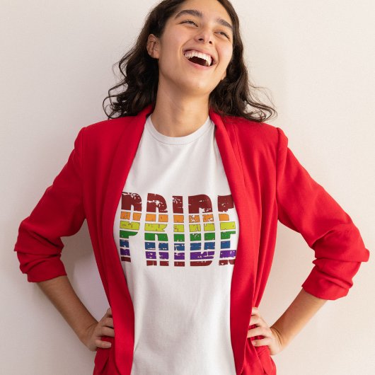 Retro Sunset Gay Pride Rainbow LGBTQ2S+ T-shirt