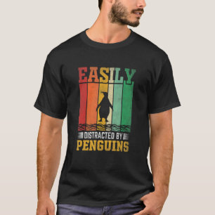 Retro  Sunset gemakkelijk verstoord door pinguïns T-shirt