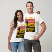 Retro Sunset Get Your Backpack Ready Trekking Tee T-shirt (Unisex)