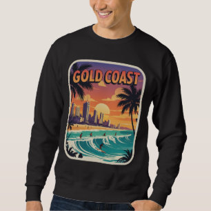 Retro Sunset Gold Coast Australië Surfer Beach Trui