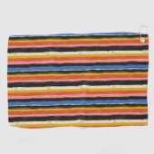 Retro Sunset Golf Racing Strepen Golfhanddoek (Horizontaal)