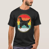  Retro Sunset Gordon Setter Dog T-shirt (Voorkant)